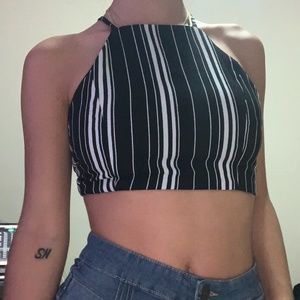 Revamped by Sirens Halter Top Black